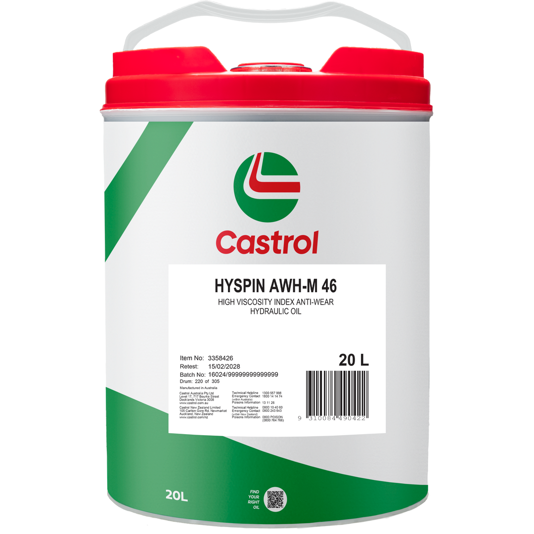 Castrol Hyspin Hydraulic Oil AWS 46 20L NZ