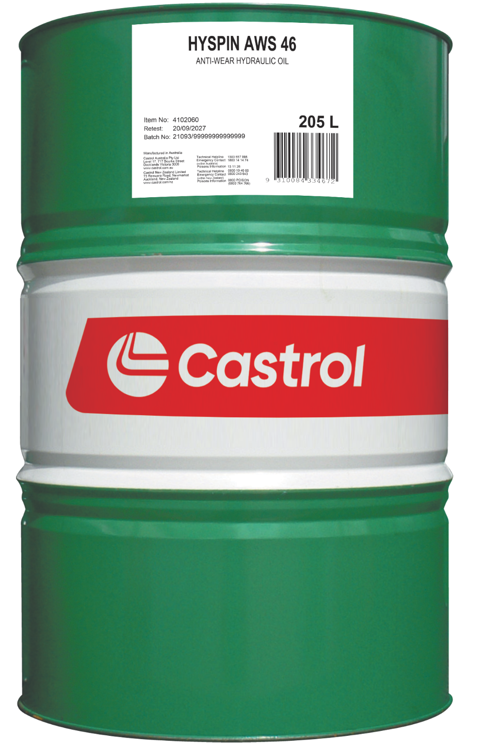 Castrol Hyspin AWS 46 205L